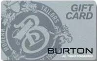 Burton Snowboards Gift Card